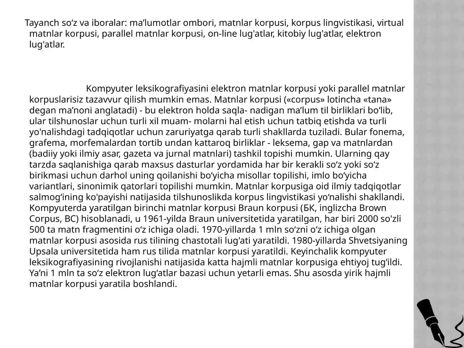 O‘ZBEK TILIDAGI QISQARTMA SO‘ZLARNING LINGVISTIK BAZASINI YARATISH 2