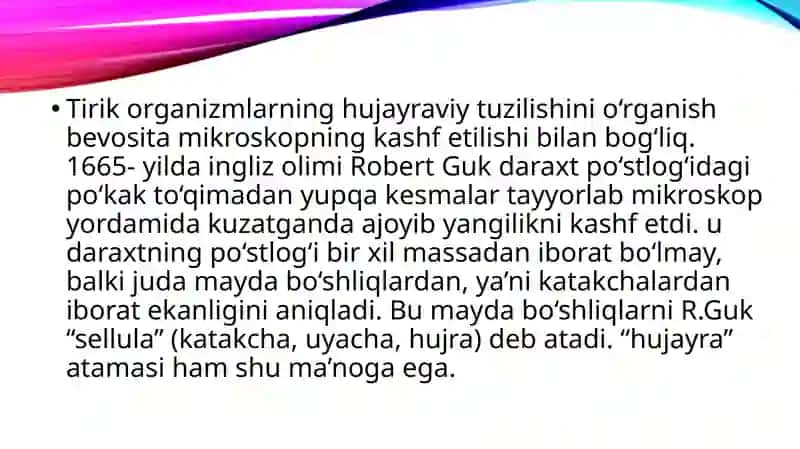 Tirik organizmlarning hujayraviy tuzilishini o'rganish metodlari 2