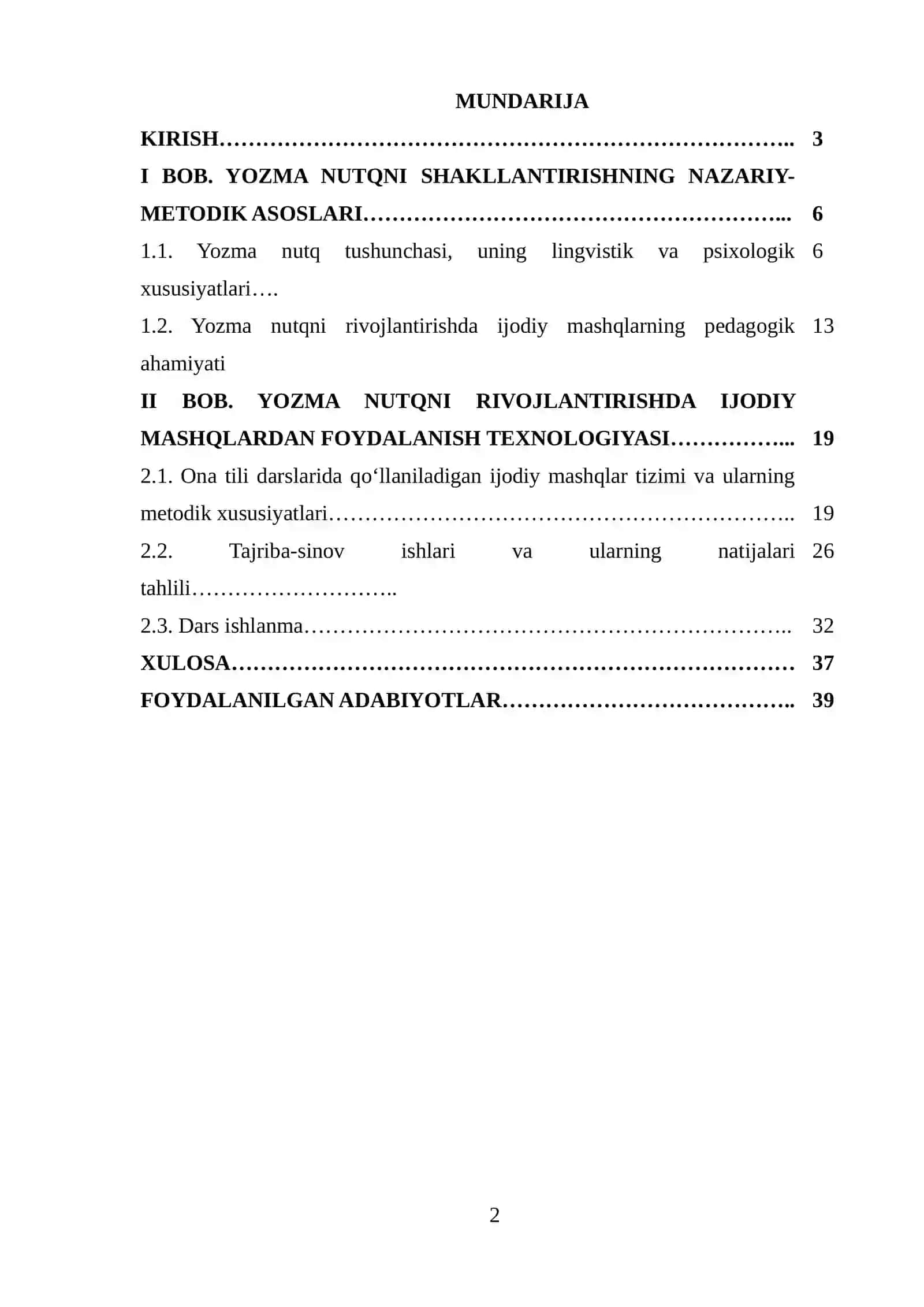 Yozma nutqni shakllantirishda ijodiy mashqlarning o‘rni 2