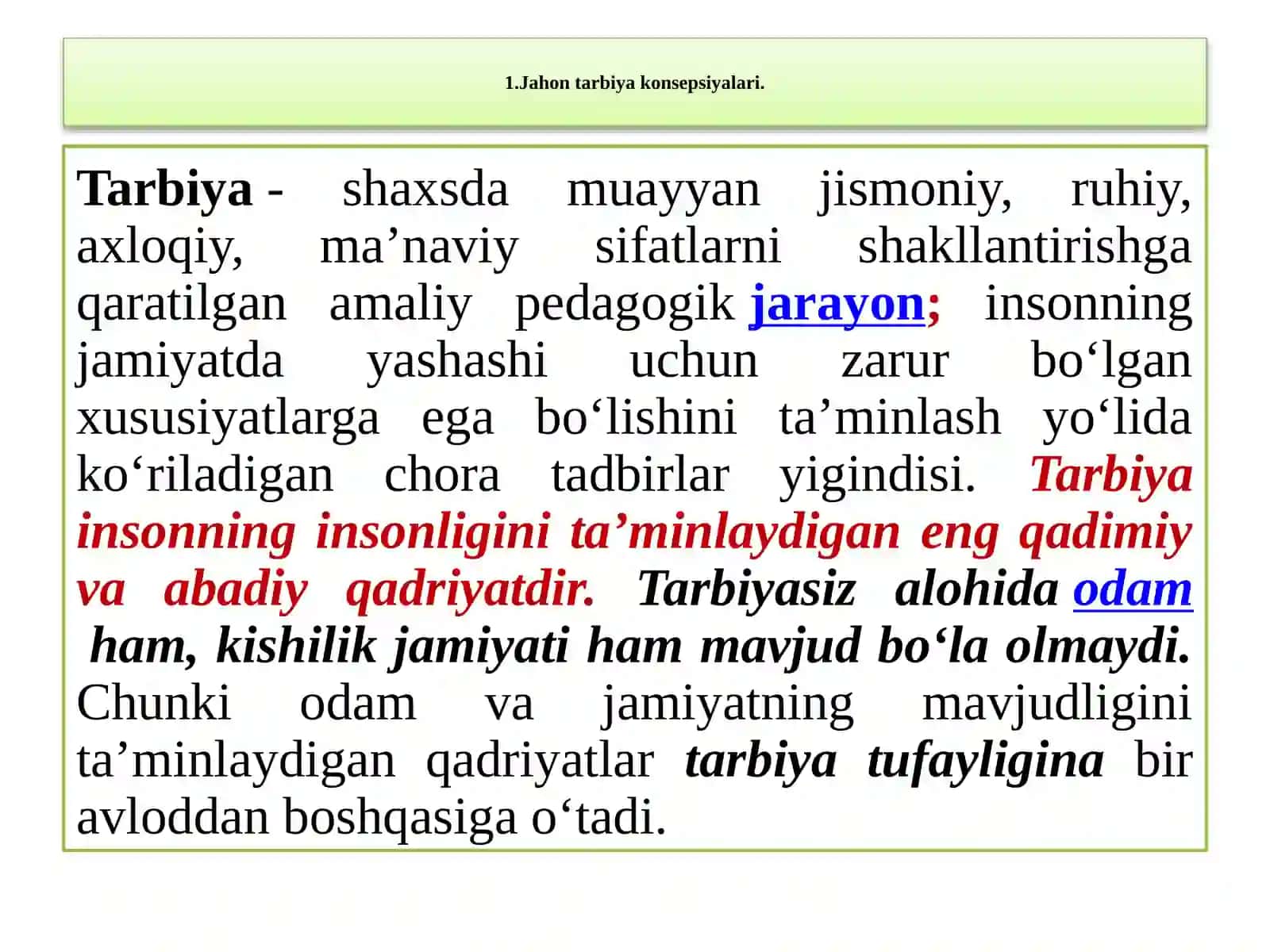 MILLIY VA JAHON TARBIYAKONSEPSIYASI 2