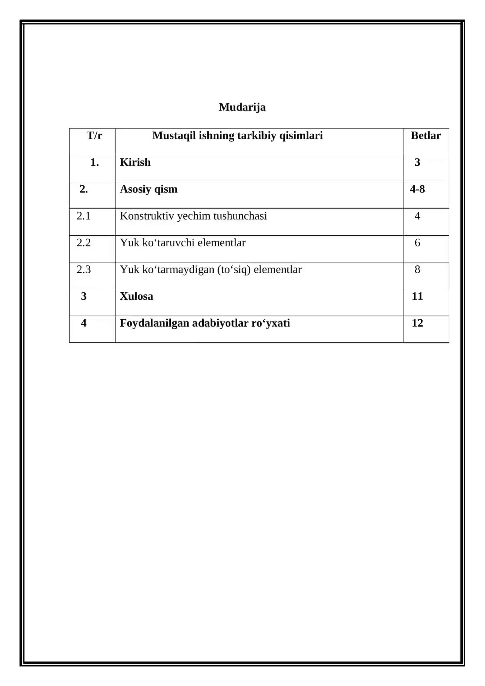 Bino va inshootlarning konstruktiv elementlari 2