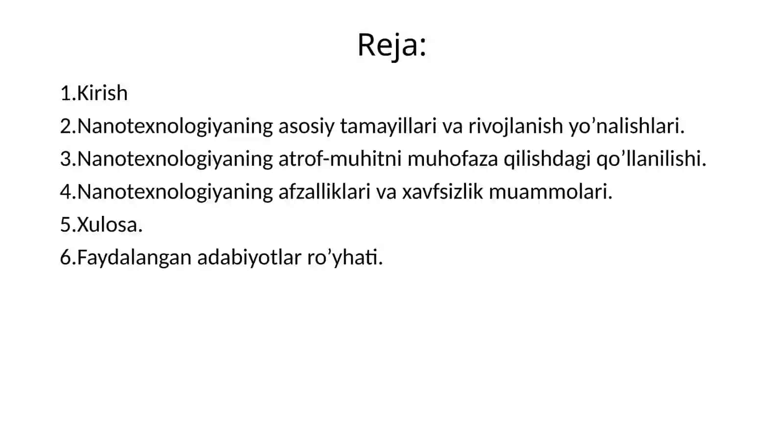 Nanotexnologiya atrof-muhitni muhofaza qilish 2