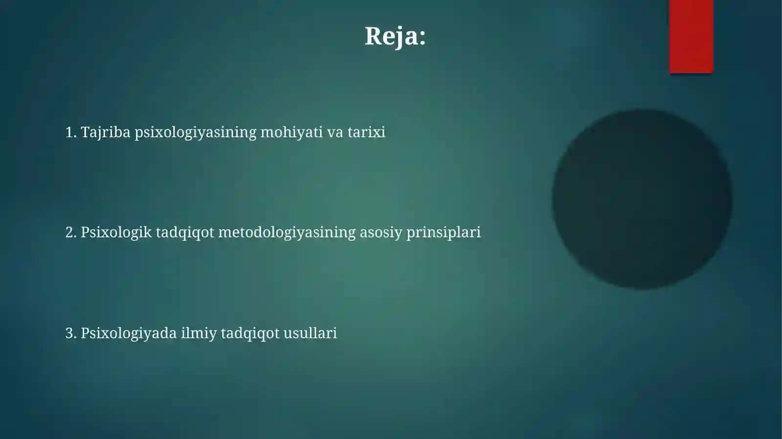 Tajriba psixologiyasi haqida 2