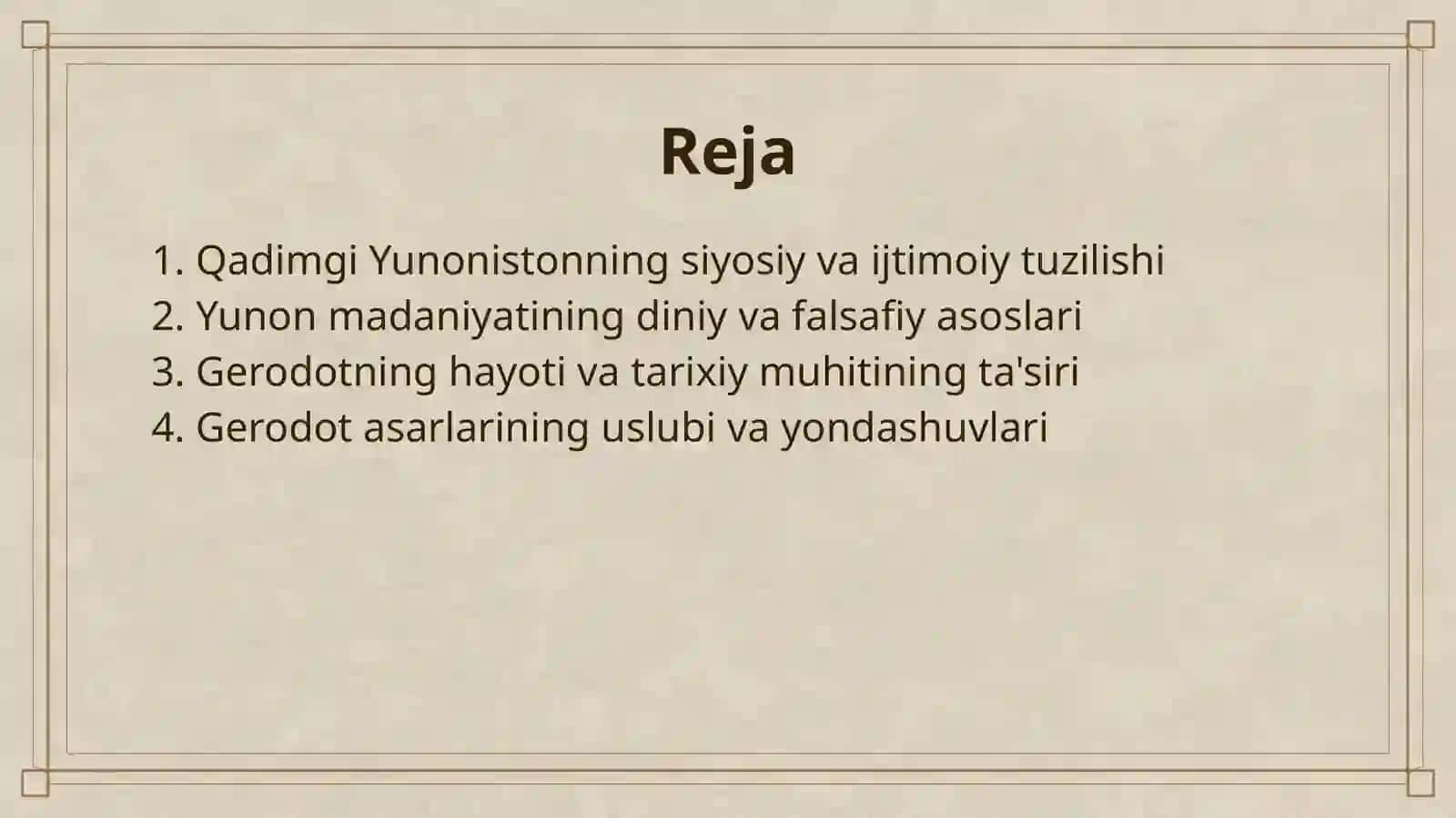 QADIMGI YUNONISTON TARIXINI OʻRGANISH VA GERODOT ASARLARI 2