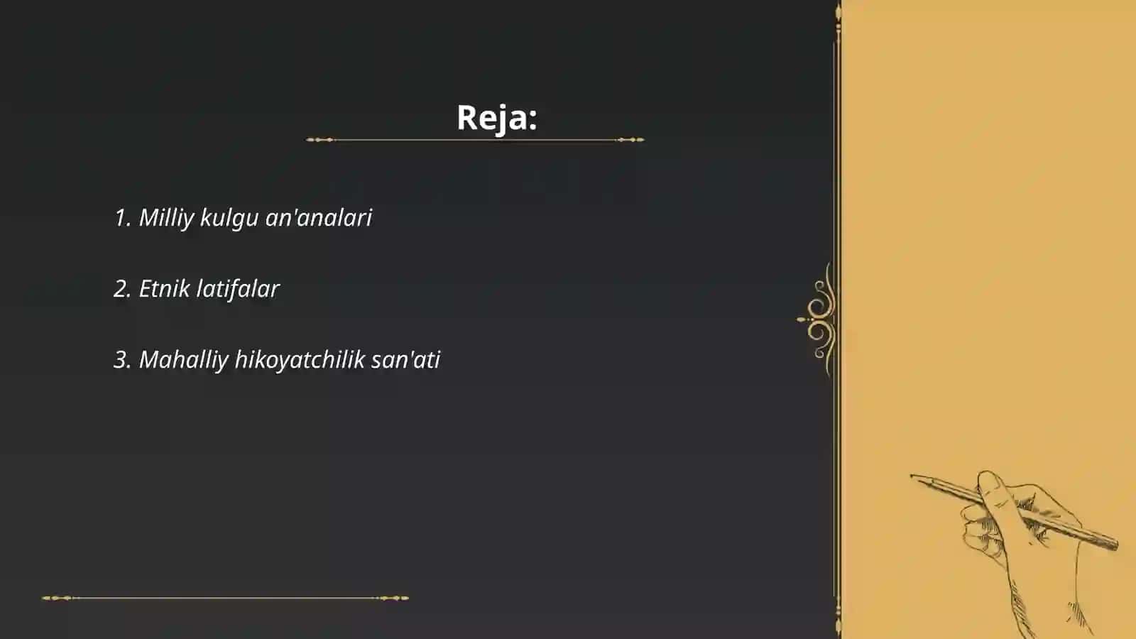 Milliy kulgu an'analari 2
