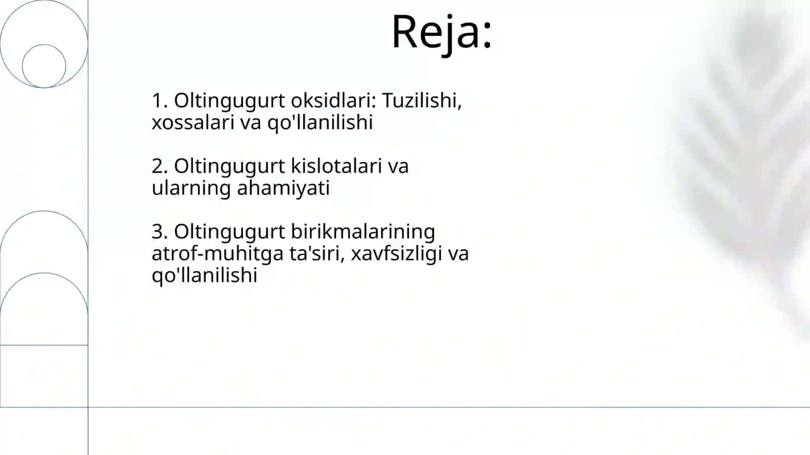 Oltingugurtning kislorodli birikmalari 2