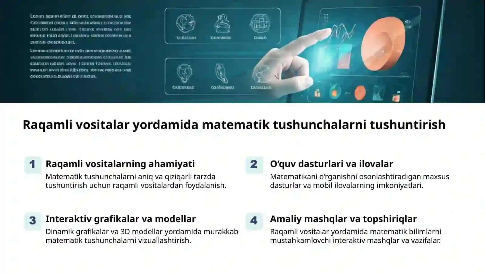 Matematikani zamonaviy texnologiyalar bilan oʻqitish 2