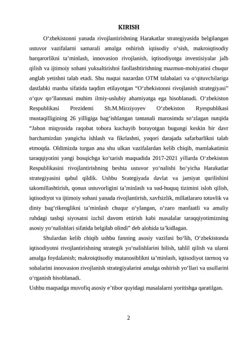 Iqtisodiy rivojlanishni ta’minlashda davlaning roli 2