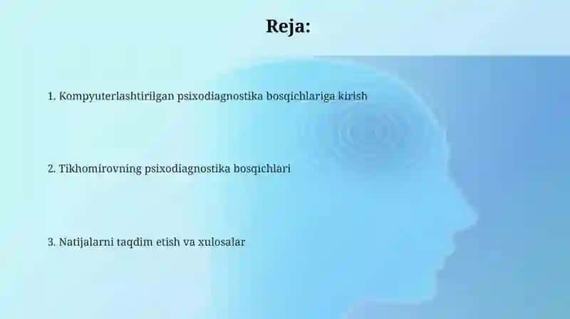 O.K. Tixomirovning kompyuterlashtirilgan psixodiagnostika 2