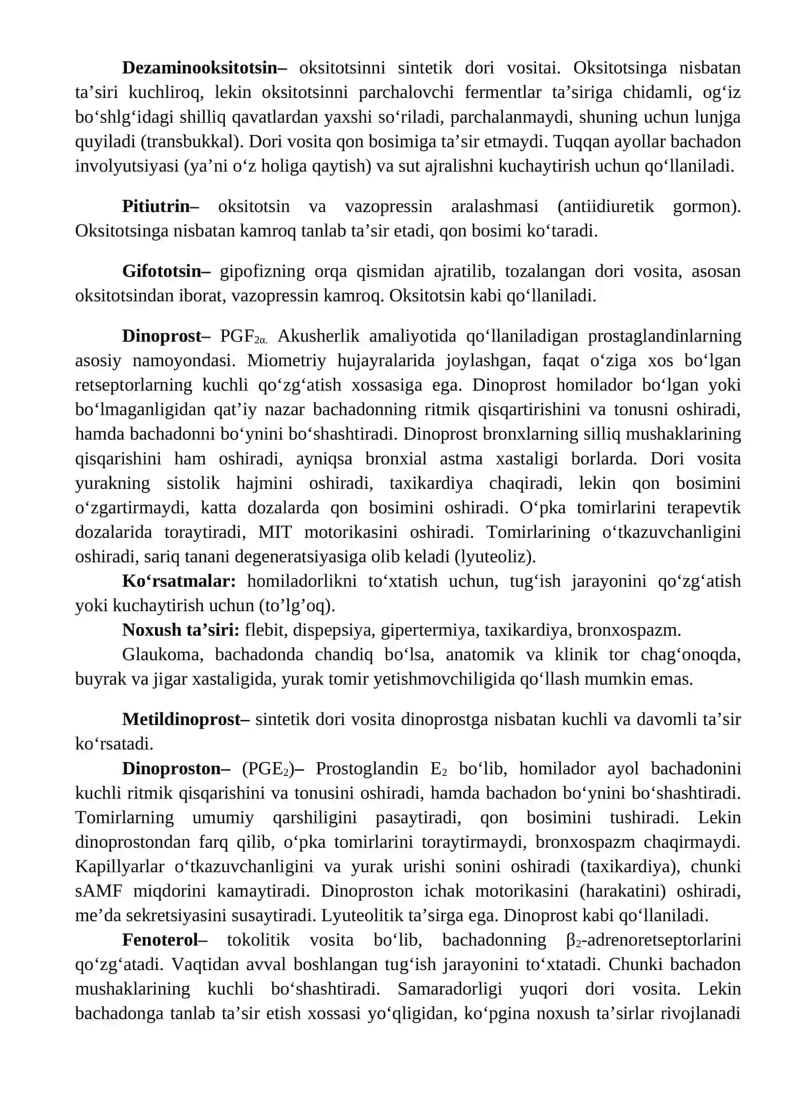 Bachadonga ta’sir etuvchi vositalar 2