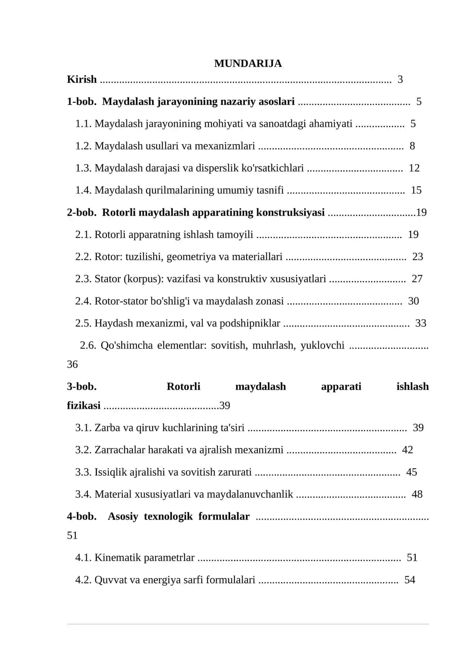 ROTORLI MAYDALASH APPARATI KONSTRUKSIYASI 2