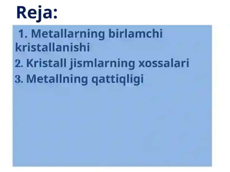 Metallarning kristallanishi 2