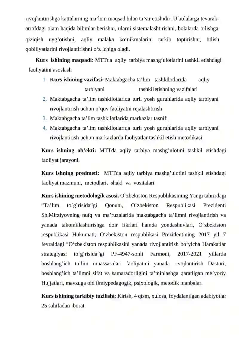 Maktabgacha ta’lim tashkilotlarida aqliy tarbiyani tashkil etish 2