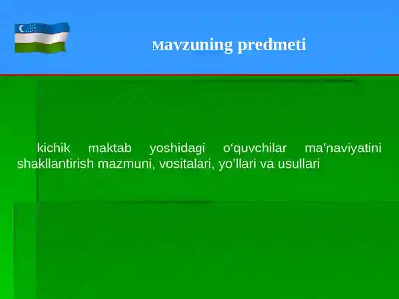 Boshlanģich ta'limda òquvchilarning ma'naviyatini turli tahdidlardan asrashda xalq oģzaki ijodining òrni 2
