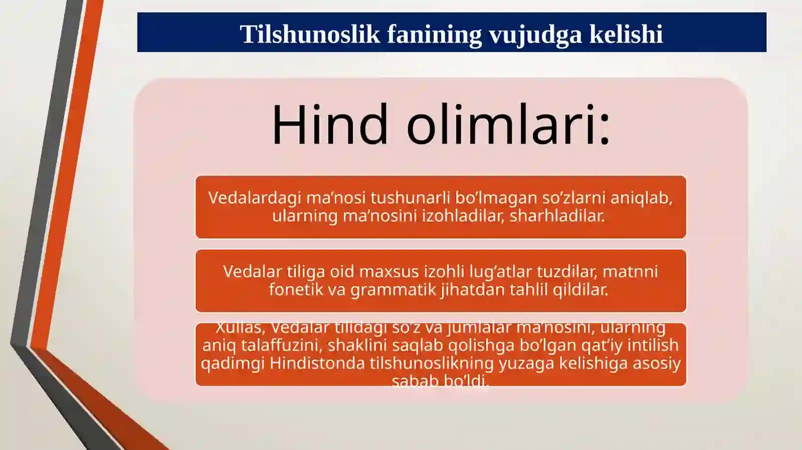 Qadimgi Hindiston jahon tilshunosligi tarixida 2