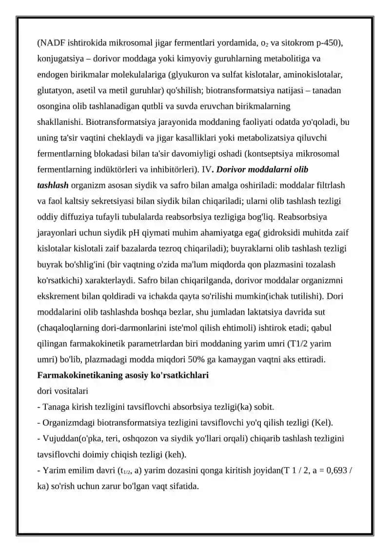 FARMAKOGENETIKA FARMAKOKINETIKA VA FARMAKODINAMIKA GENETIK POLIMORFIZM 2