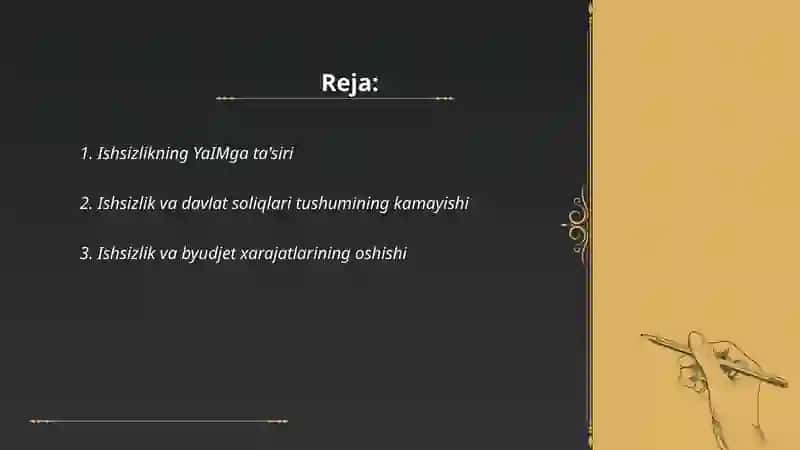 Mehnat bozori va ishsizlik. Ishsizlikning iqtisodiy oqibatlari 2