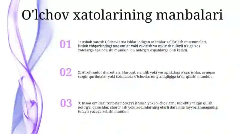 O'Lchash Hatoliklari Va Hisoblash Usullari 2