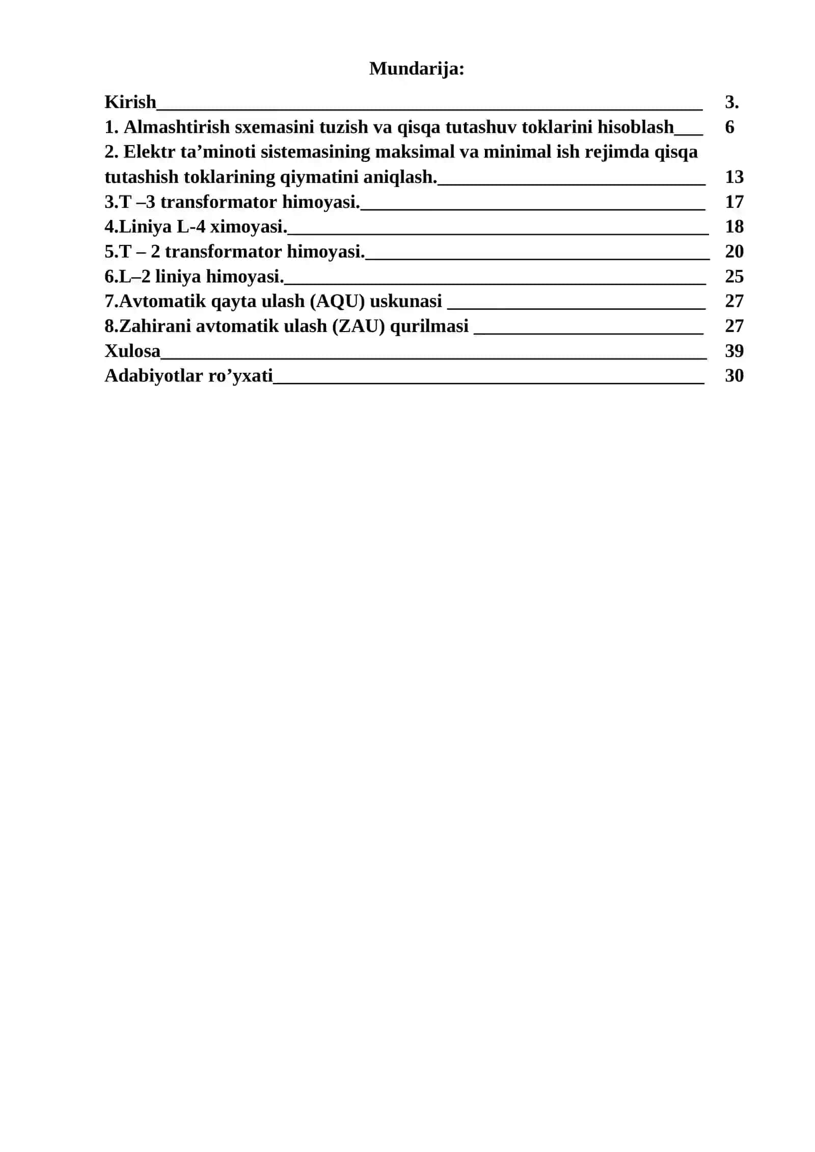 O‘LMALIQ DAVLAT TEXNIKA INSTUTI Kurs loyihasi 2