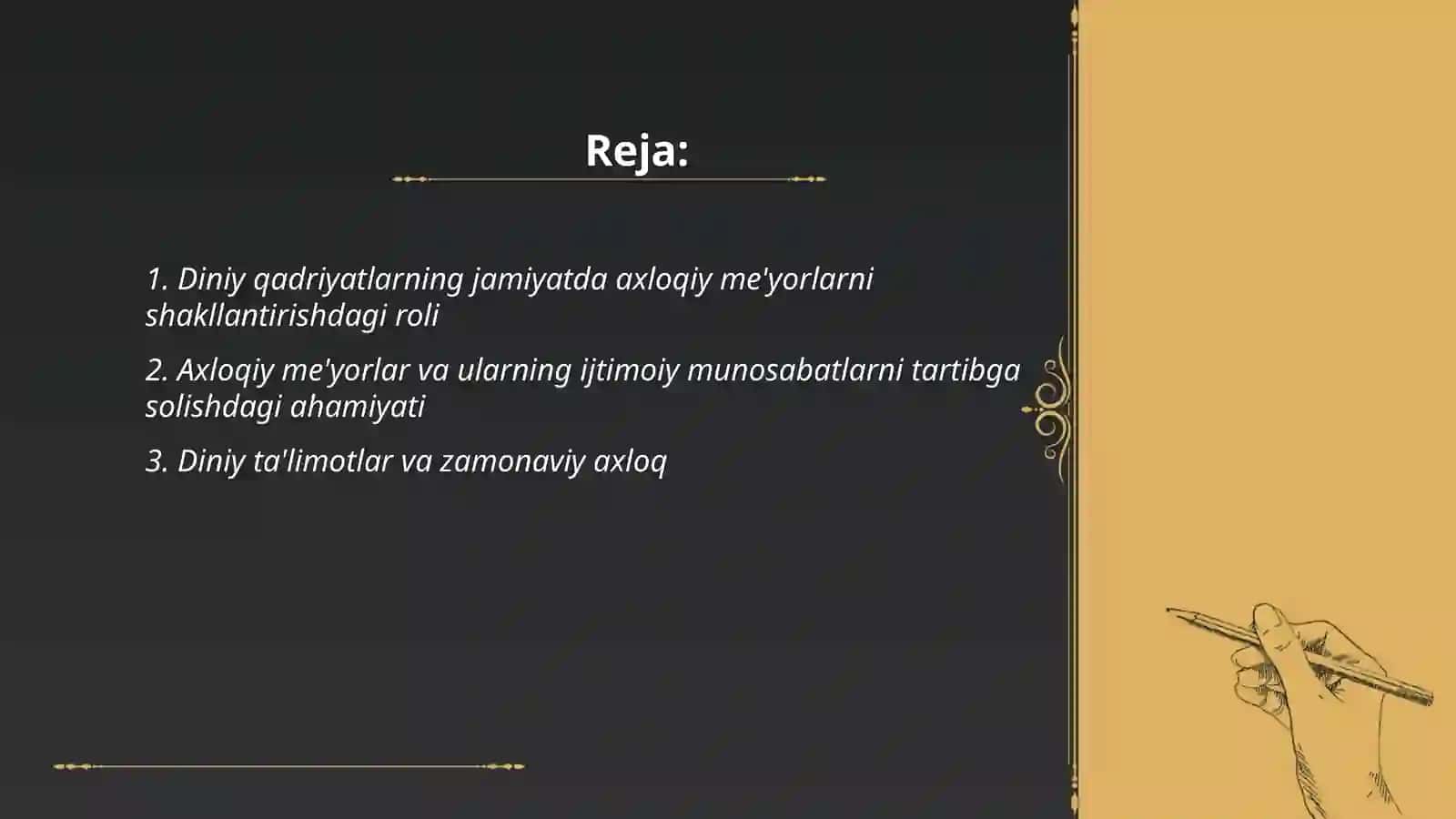 Diniy qadriyatlar va axloqiy me'yorlar jamiyatda qanday rol o'ynaydi 2