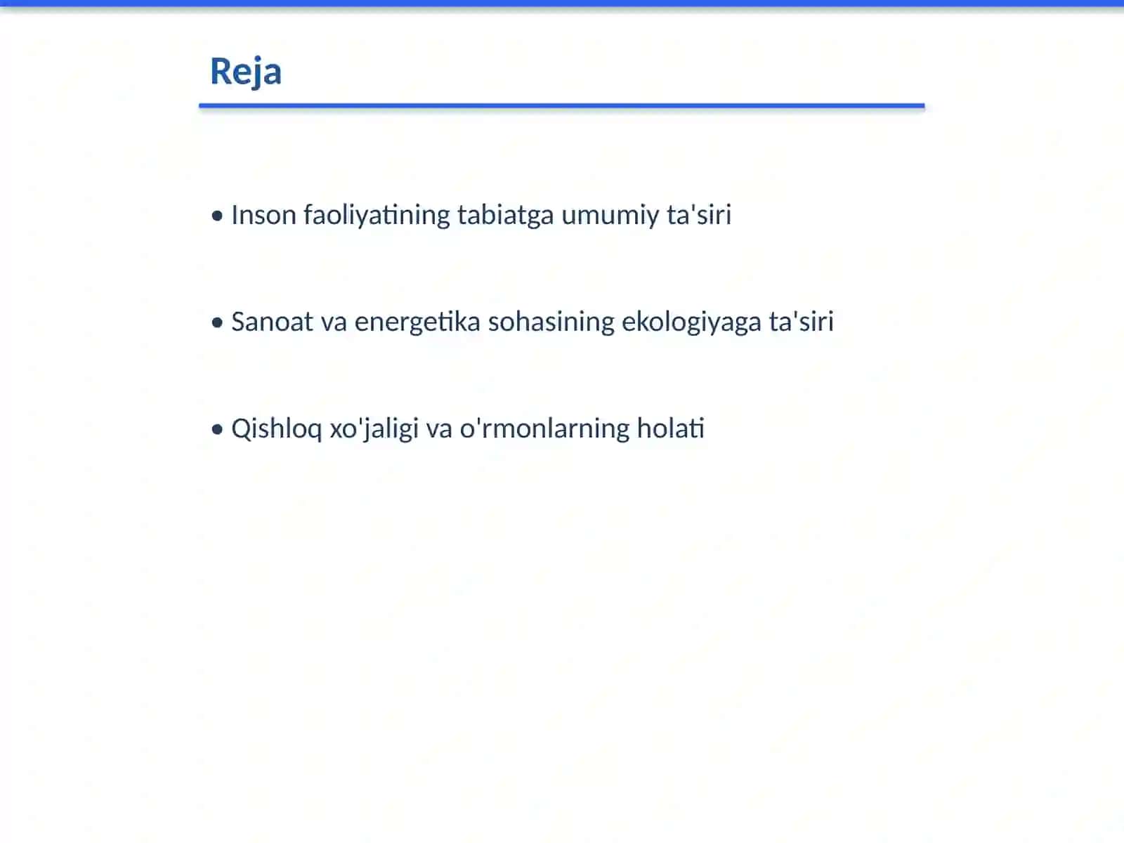 Inson faoliyatining tabiatga ta'siri va tabiatning javobi 2