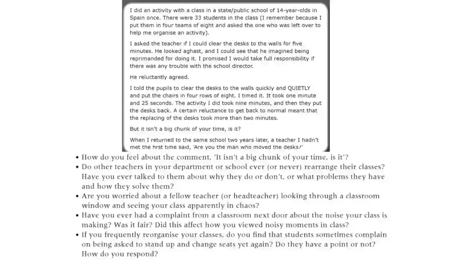 effective strategies for arranging classroom seating, varying teacher positions, and utilizing limit 2