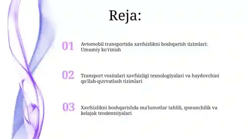 Avtomobil transportida xavfsizlikni nazorat qilish tizimlari 2