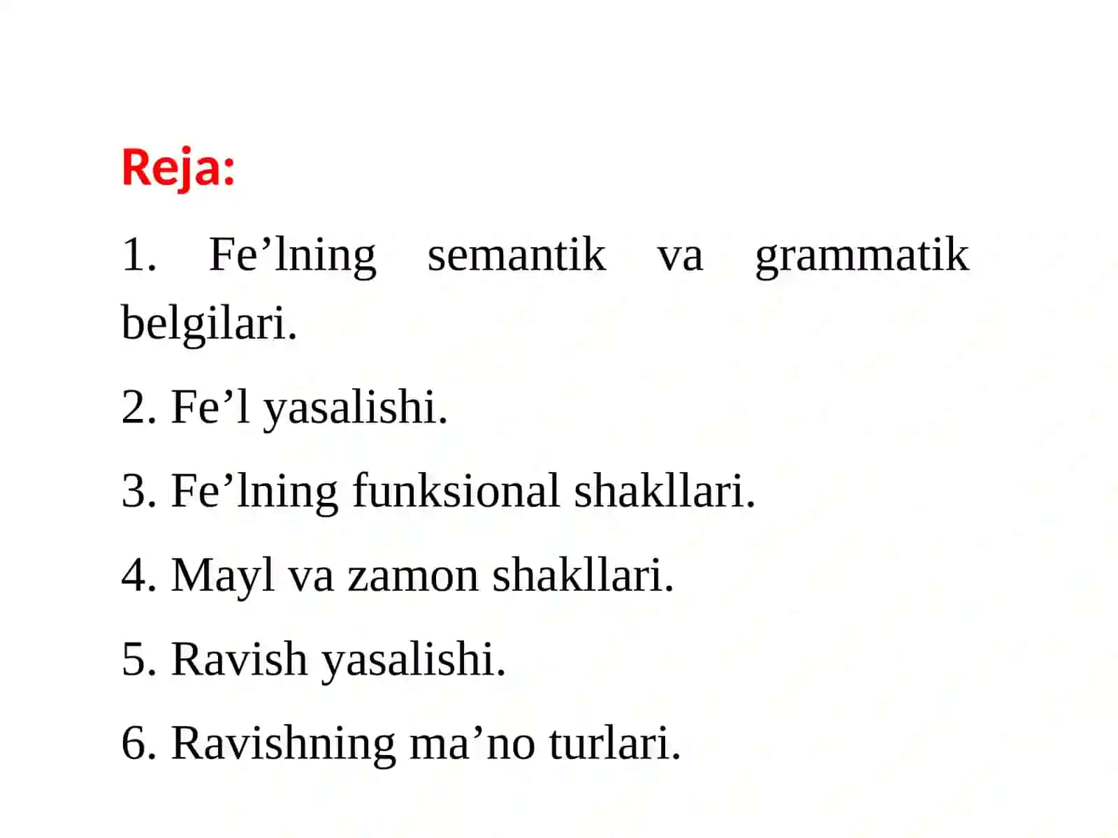 ESKI O’ZBEK TILIDA FE’LNING SHAXS-SON, MAYL VA ZAMON SHAKLLARI 2