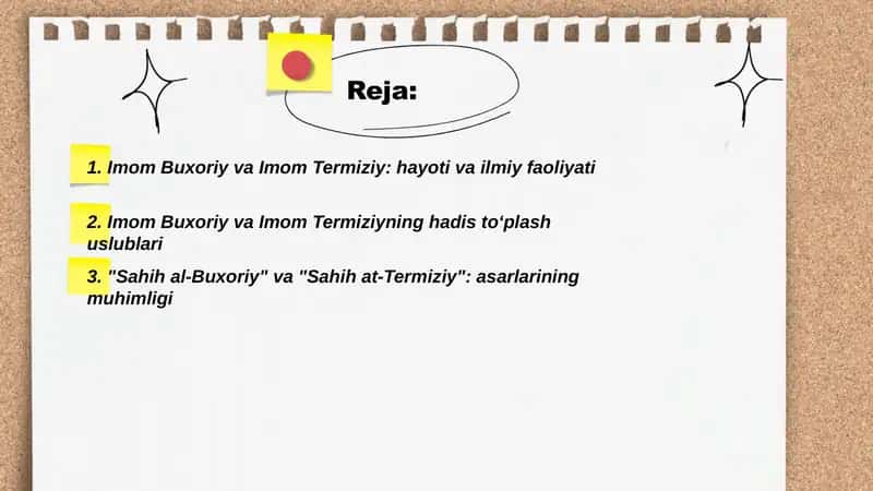 Imom Buxoriy va Imom Termiziyning hadis ilmiga qo'shgan hissalarini qiyosiy tahlili 2