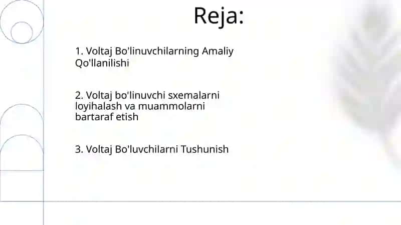 Voltaj Bo'linuvchilarning Amaliy Qo'llanilishi 2