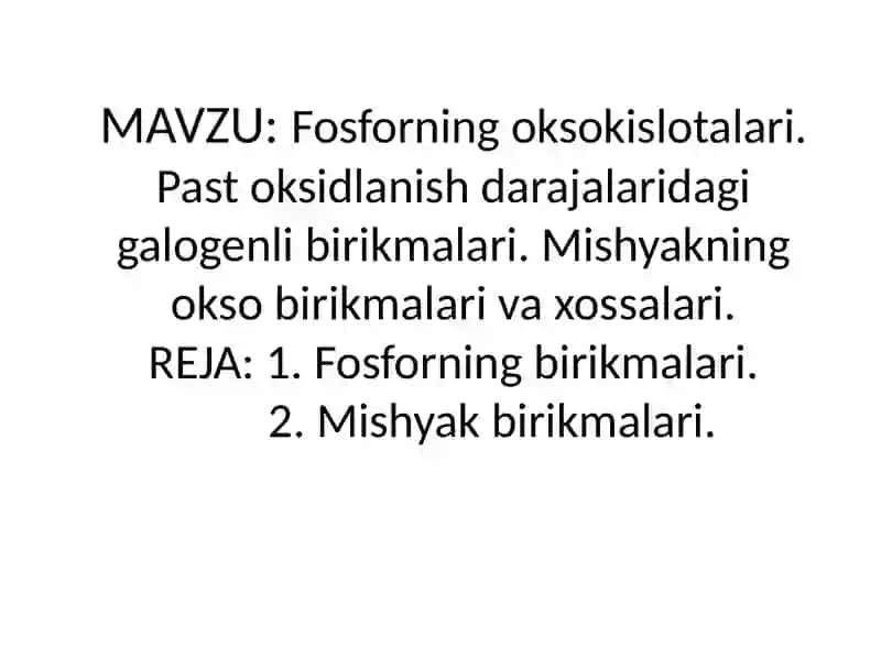 Fosforning Oksokislotalari 2