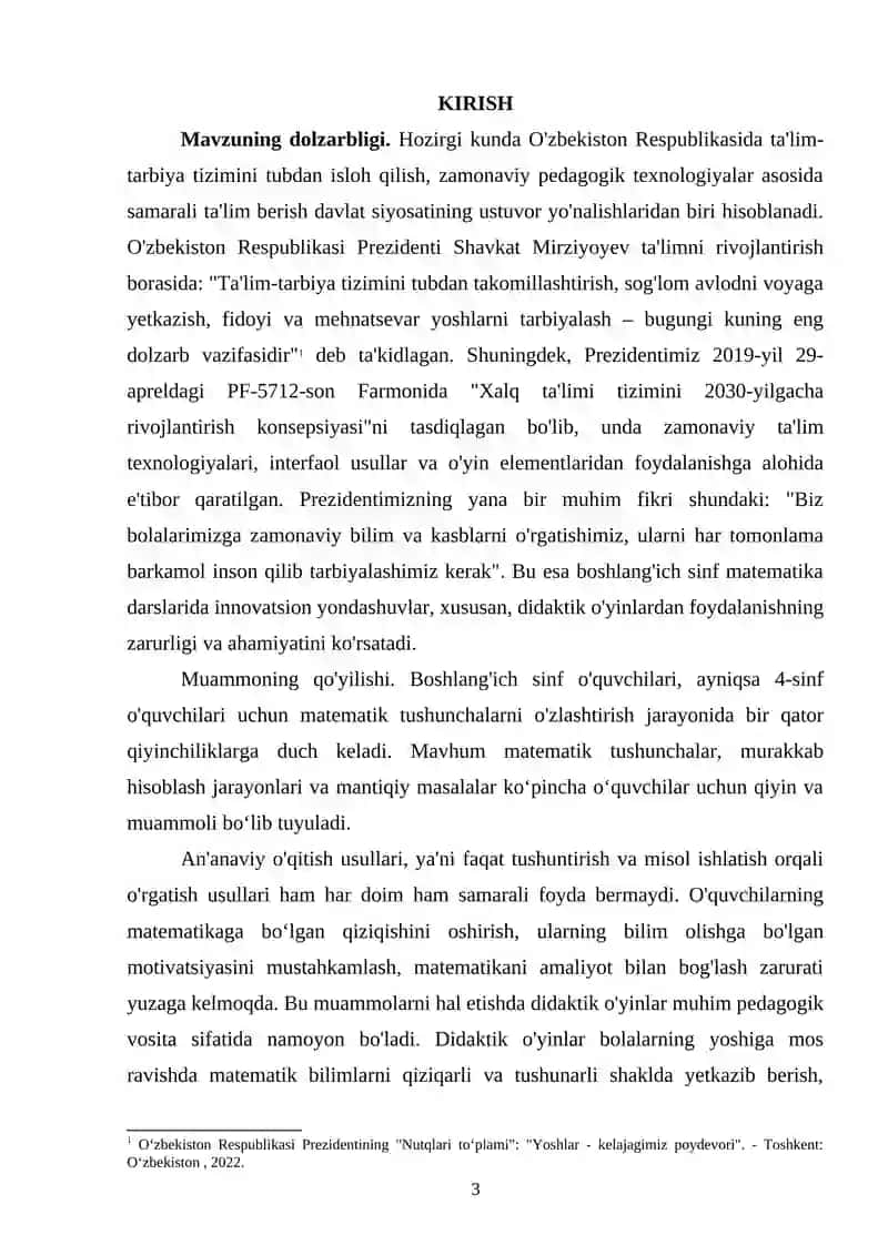 4-sinf matematika darslarida didaktik o'yinlardan foydalanish 2