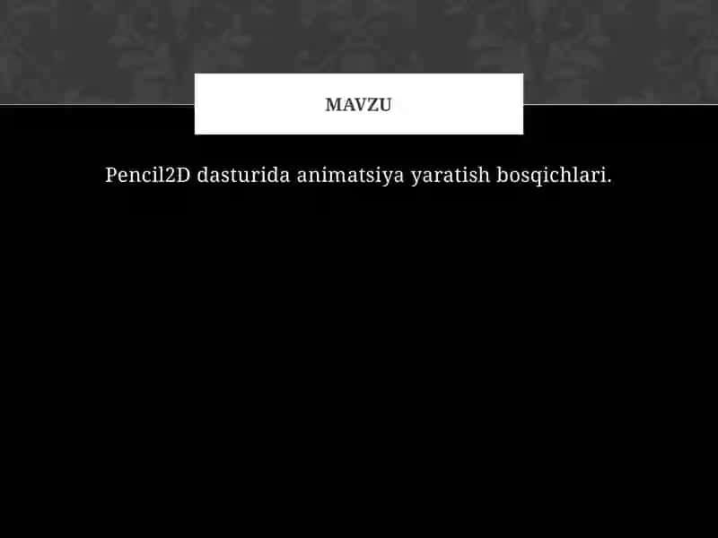 Bepul va ochiq manbali 2D animatsiya dasturi 2