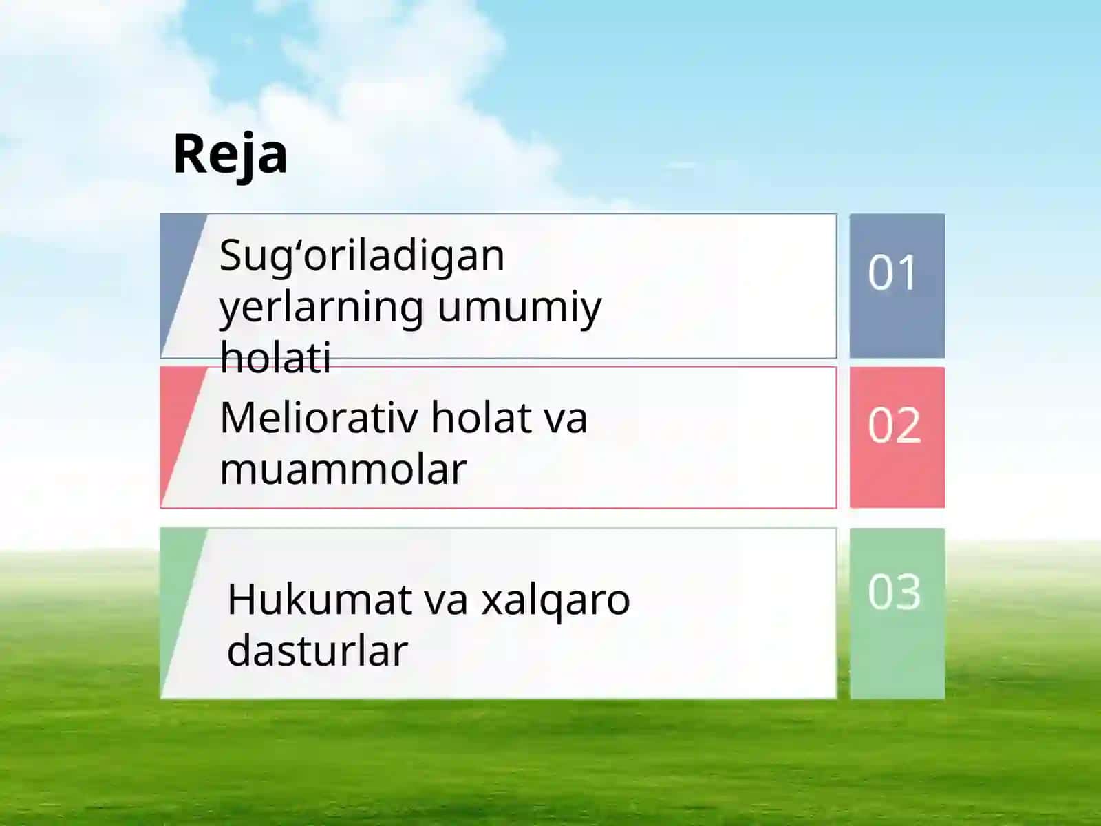 Sugʻoriladigan yerlarning hozirgi holatini tahlil qilish 2