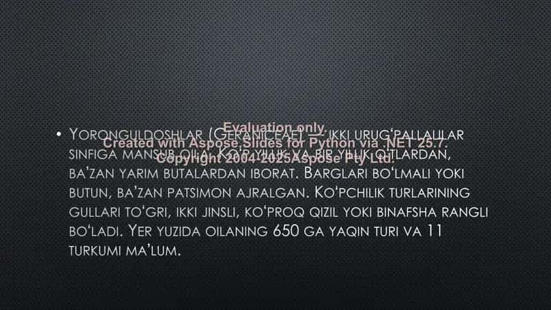 Yorongulnamolar qabilasi umumiy tavsifi, asosiy turkum turlari 2