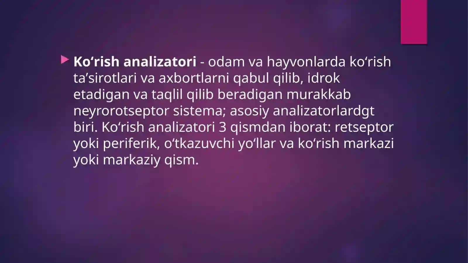 Koʻrish Analizatori 2