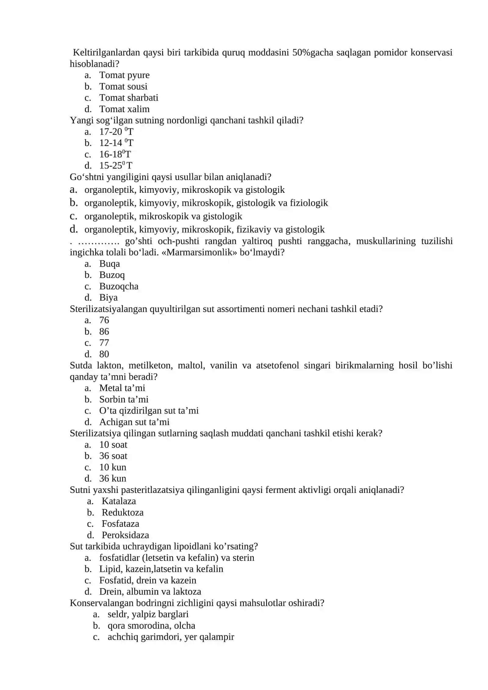 Qishloq xo‘jalik mahsulotlari sifat ko‘rsatkichlariga qarab nechta guruhga bo‘linadi? 2
