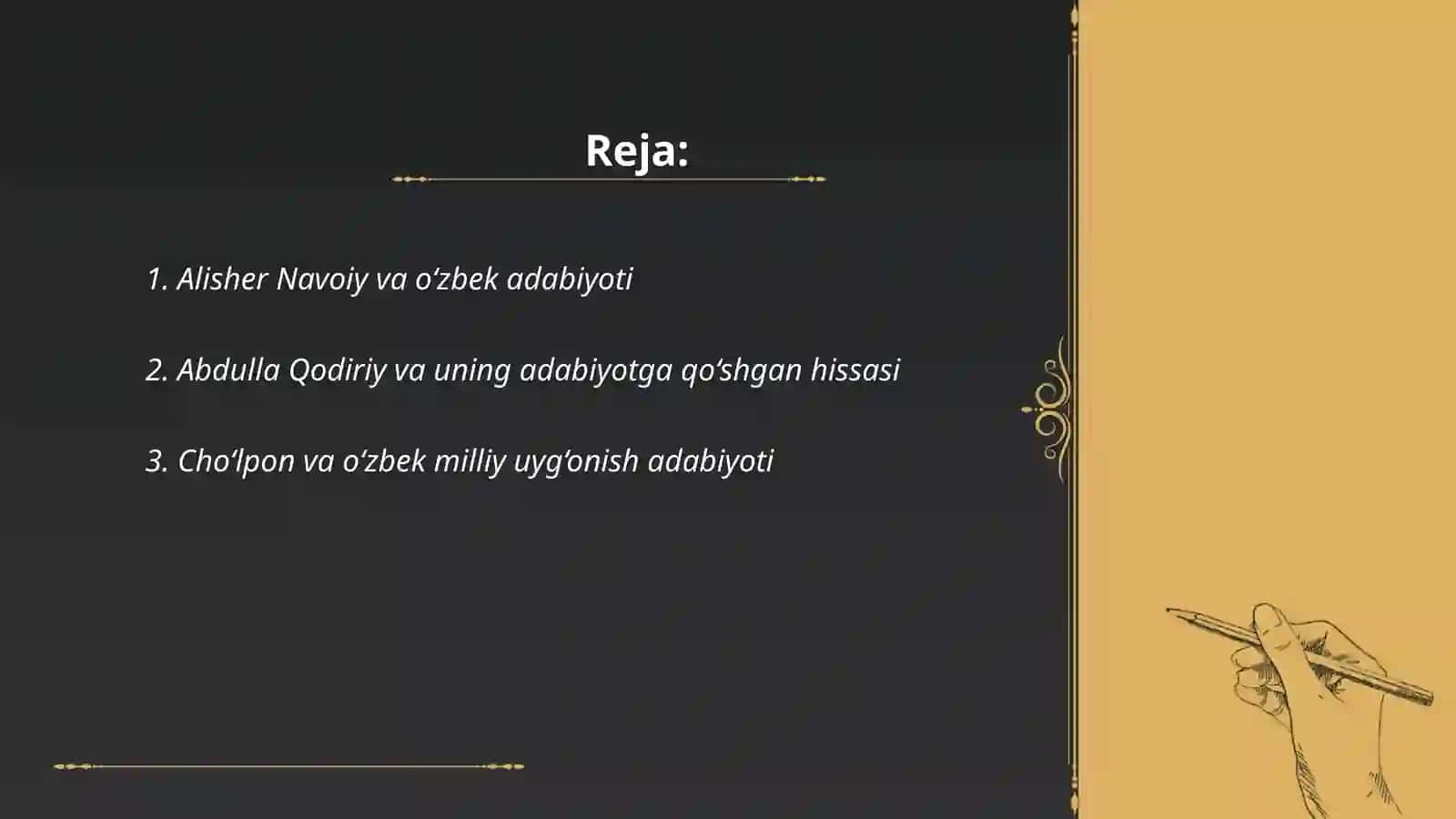O'zbek adabiyotshunoslari va ularning fan rivojida tutgan o'rni 2