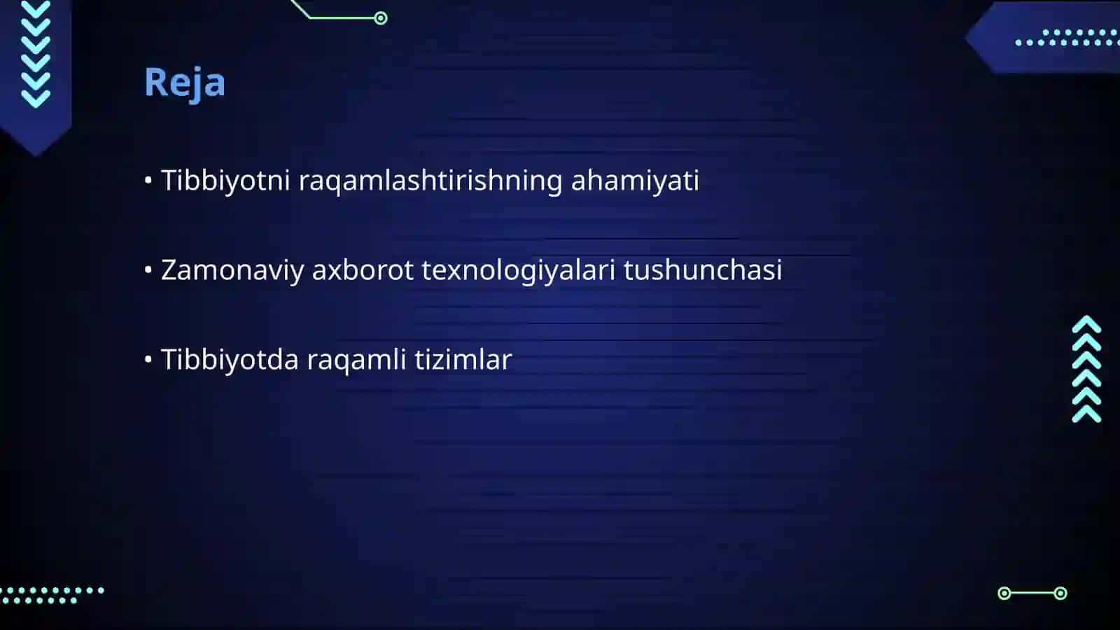 Tibbiyotni raqamlashtirish zamonaviy axborot texnologiyalarining tibbiyotda qõllanilishi 2