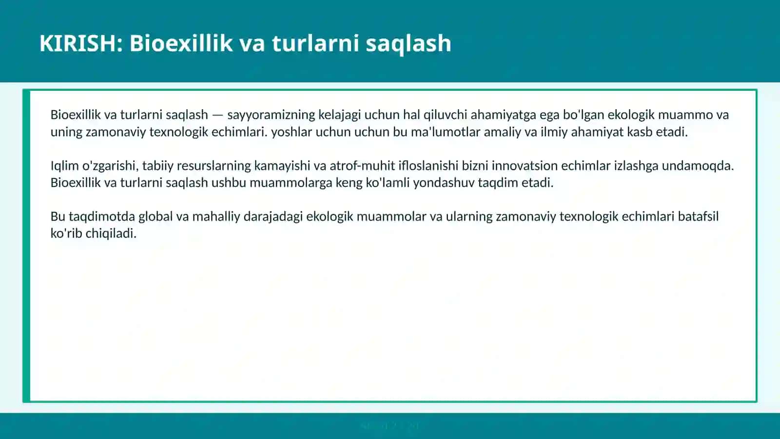 Turlarni saqlash 2