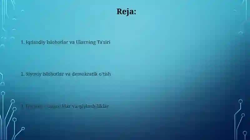 Siyosiy islohotlar: Avtoritarizmdan demokratiyagachami? 2