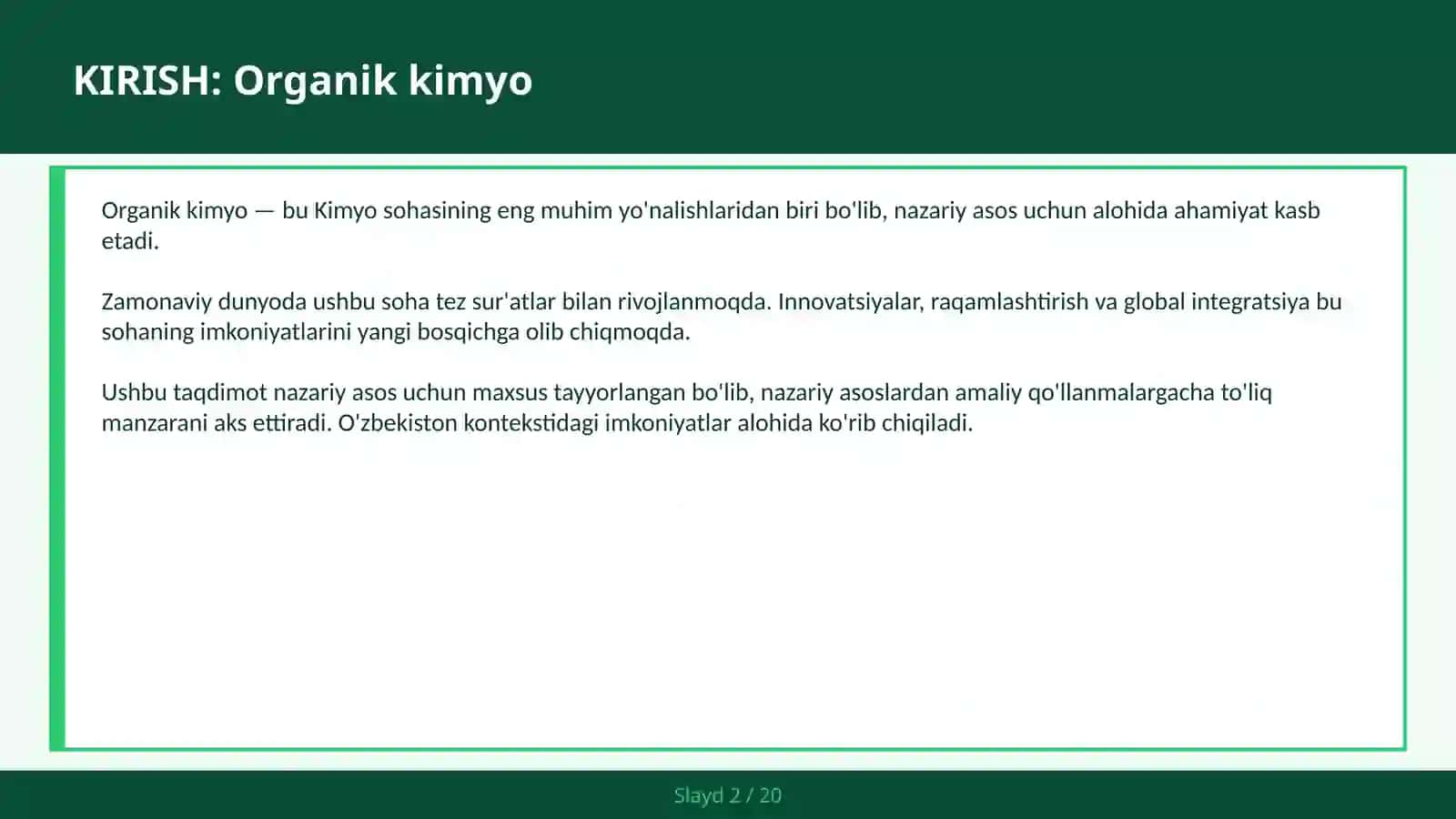 Organik kimyo 2
