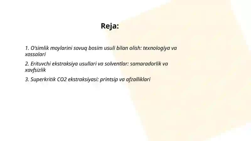 O'simlik moylari tarkibi, xossalari va ahamiyati 2