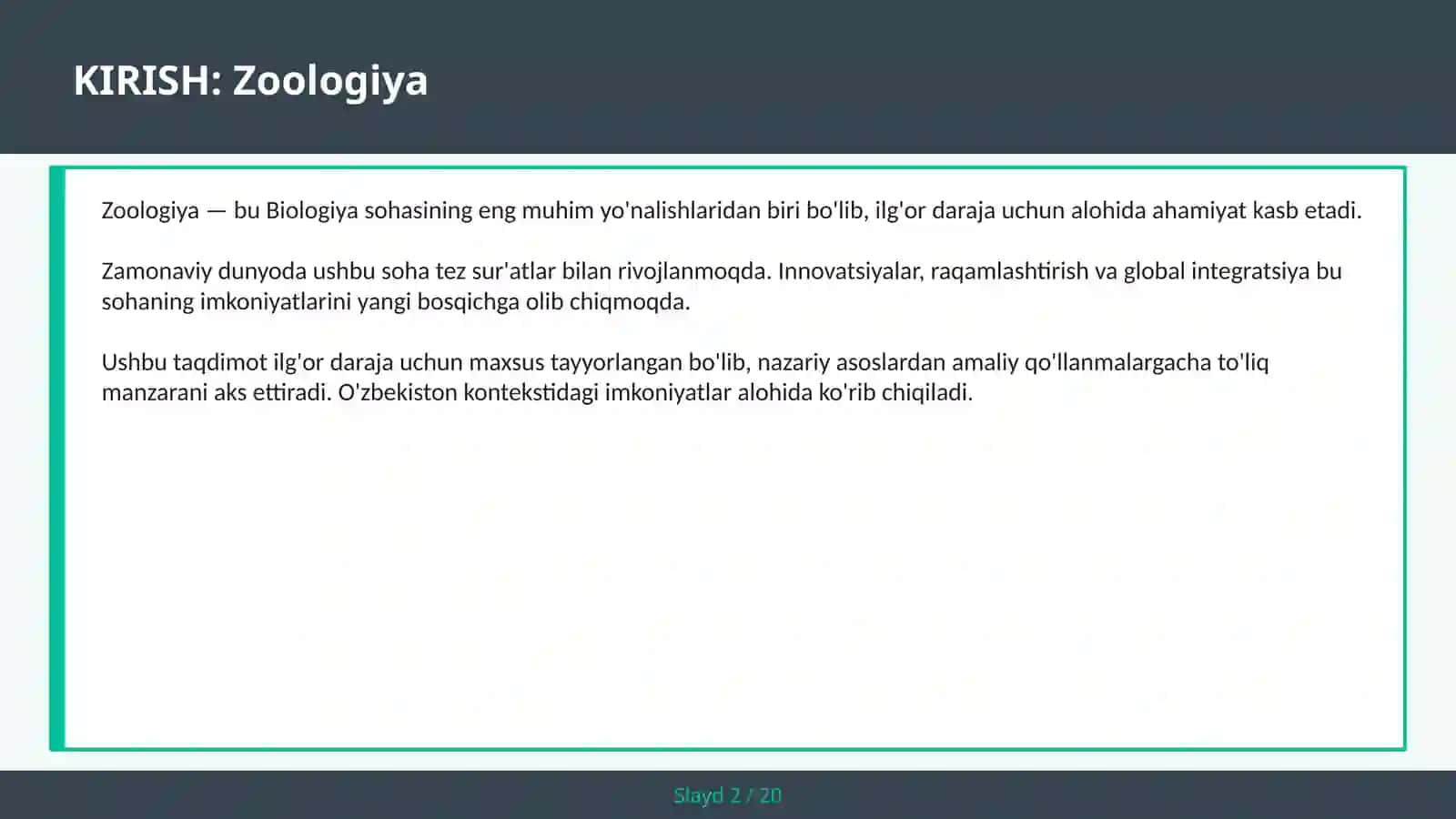 Zoologiya 2