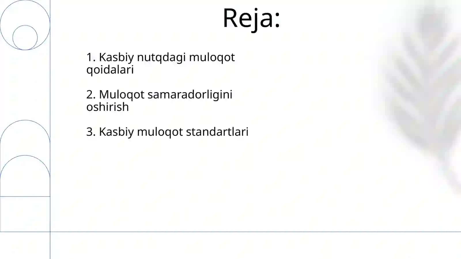 Kasbiy nutqda muloqot qoidalari va standartlari 2