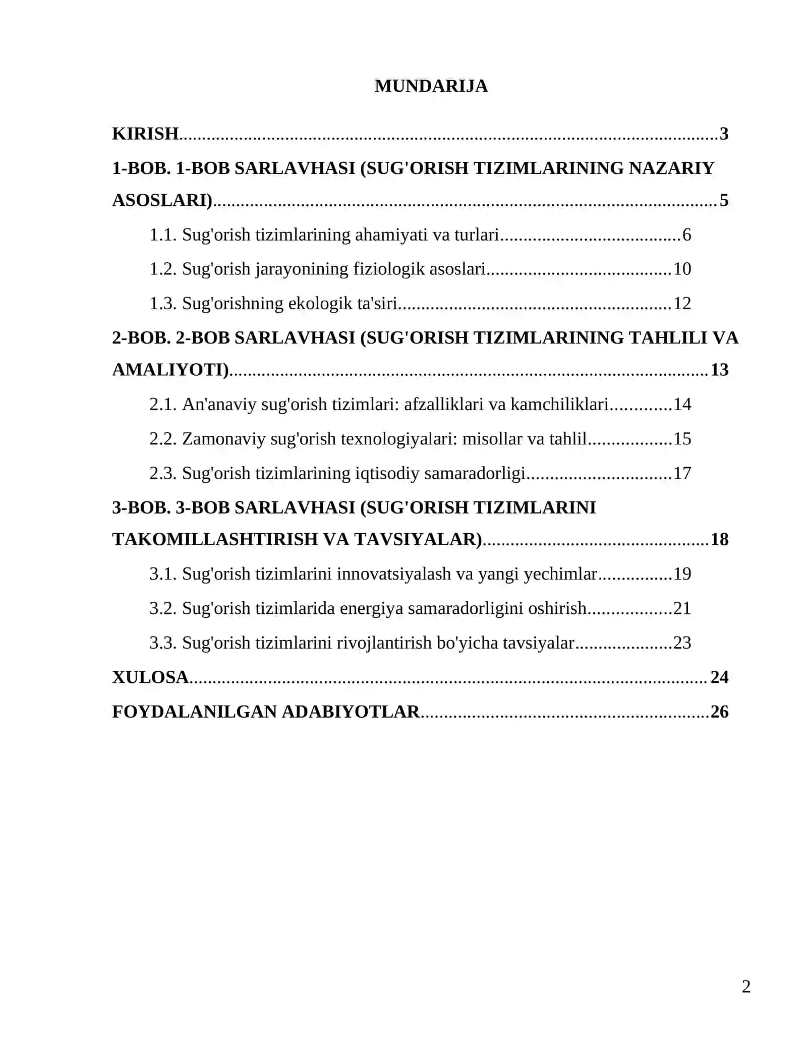 Ekinlarni yer yuzasidan sugorish tizimi va uning turlari 2