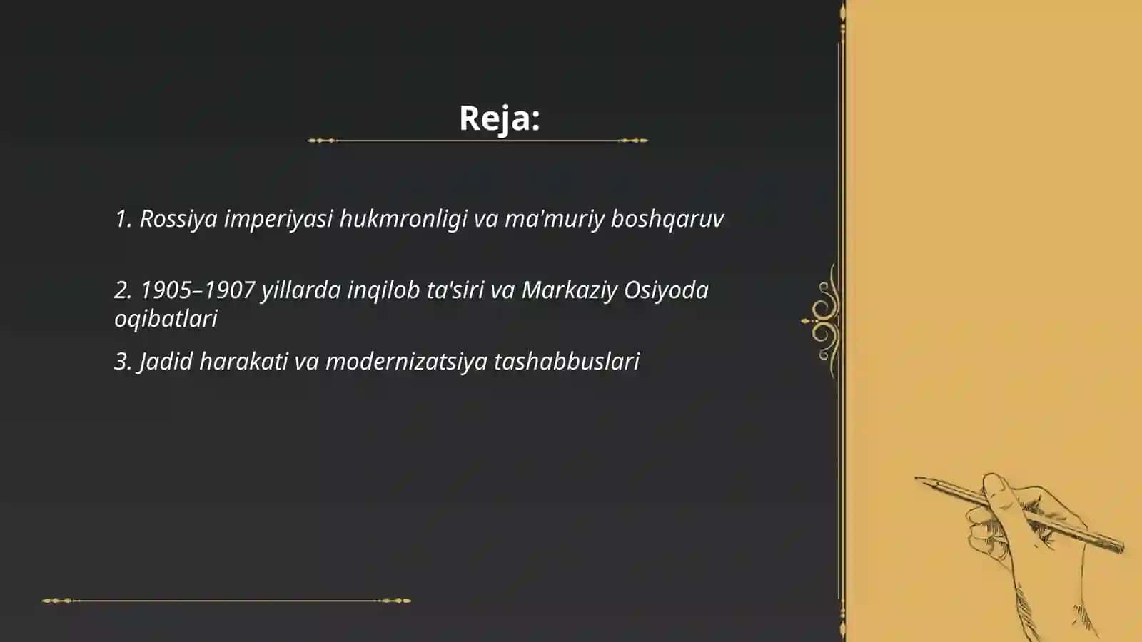 XX asr boshlaridagi ijtimoiy siyosiy vaziyati 2