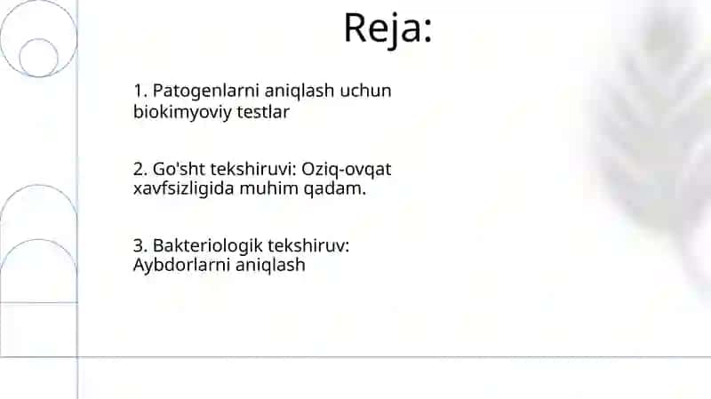 Zaharlangan hayvonlar go‘shtni tekshirish (biokimyoviy va bakteriologik) 2