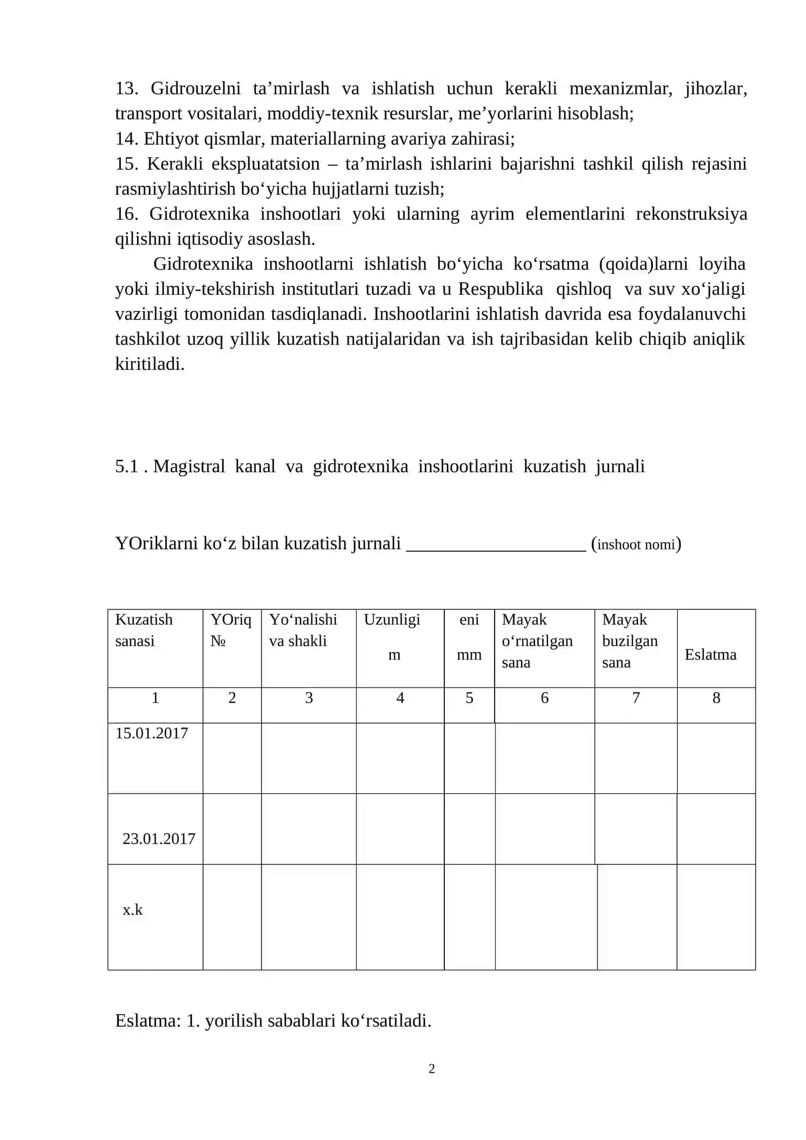 Kanaldagi gidrotexnika inshootlari, gidrouzel texnikasi va unga biriktirilgan suv 2