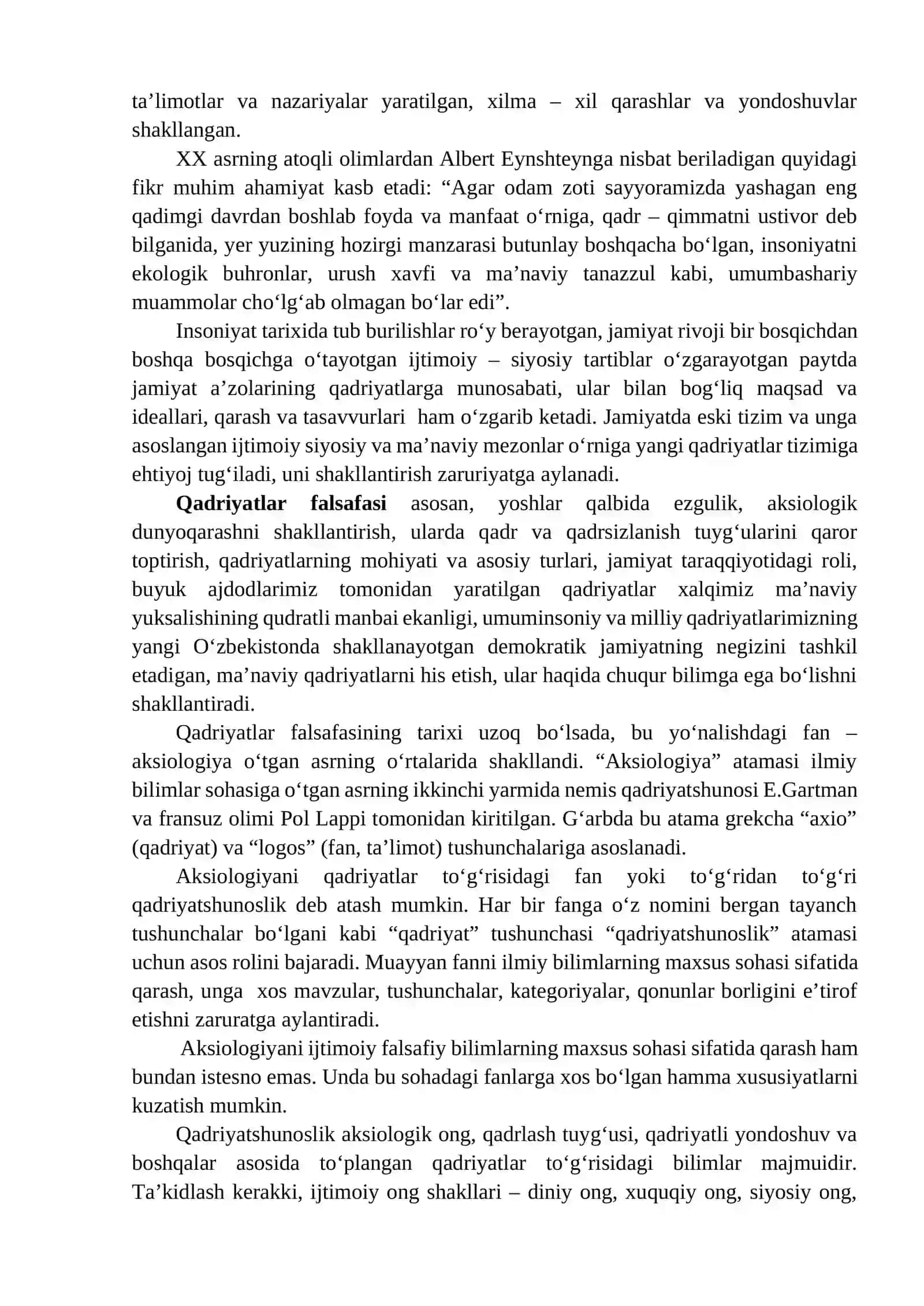 QАDRIYАTLАR FАLSАFАSI (АKSIОLОGIYА) 2